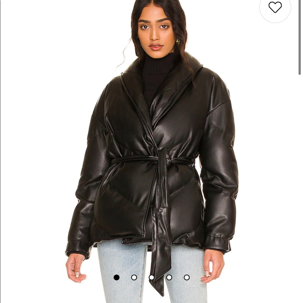 BLANKNYC puffer coat with tie